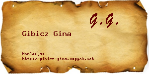 Gibicz Gina névjegykártya